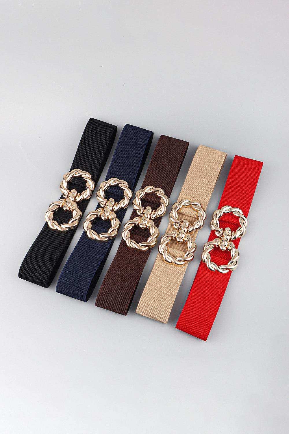 Zinc Alloy Buckle Elastic Belt - Trendsi - Flyclothing LLC