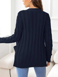 Button Down Cable-Knit Cardigan - Trendsi - Flyclothing LLC