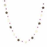 Hand Crafted Felt from Nepal: Stars Garland, Grey/Pink - Global Groove Direct - Flyclothing LLC