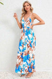 Printed Surplice Maxi Cami Dress - Trendsi - Flyclothing LLC