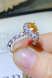 1 Carat Moissanite Contrast Teardrop Ring - Trendsi - Flyclothing LLC
