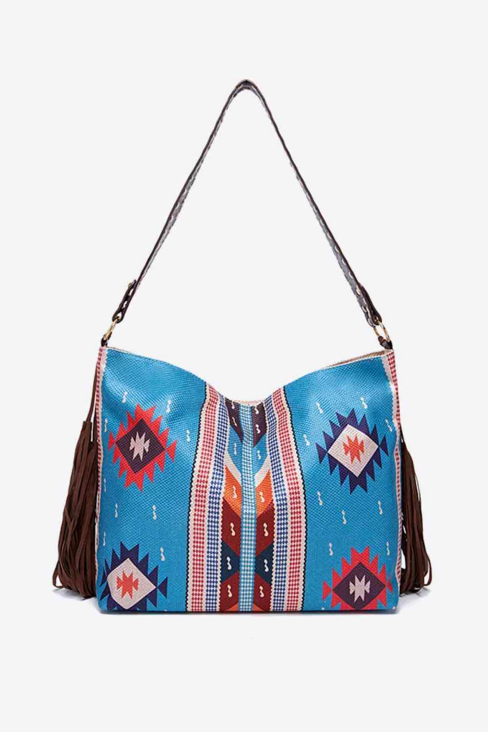 Geometric Canvas Tote Bag - Trendsi - Flyclothing LLC