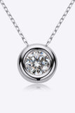1 Carat Moissanite Pendant 925 Sterling Silver Necklace - Trendsi - Flyclothing LLC