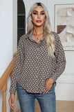 Printed Buttoned Long Sleeve Shirt - Trendsi - Flyclothing LLC