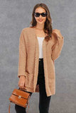 Pocketed Open Front Long Sleeve Cardigan - Trendsi - Flyclothing LLC
