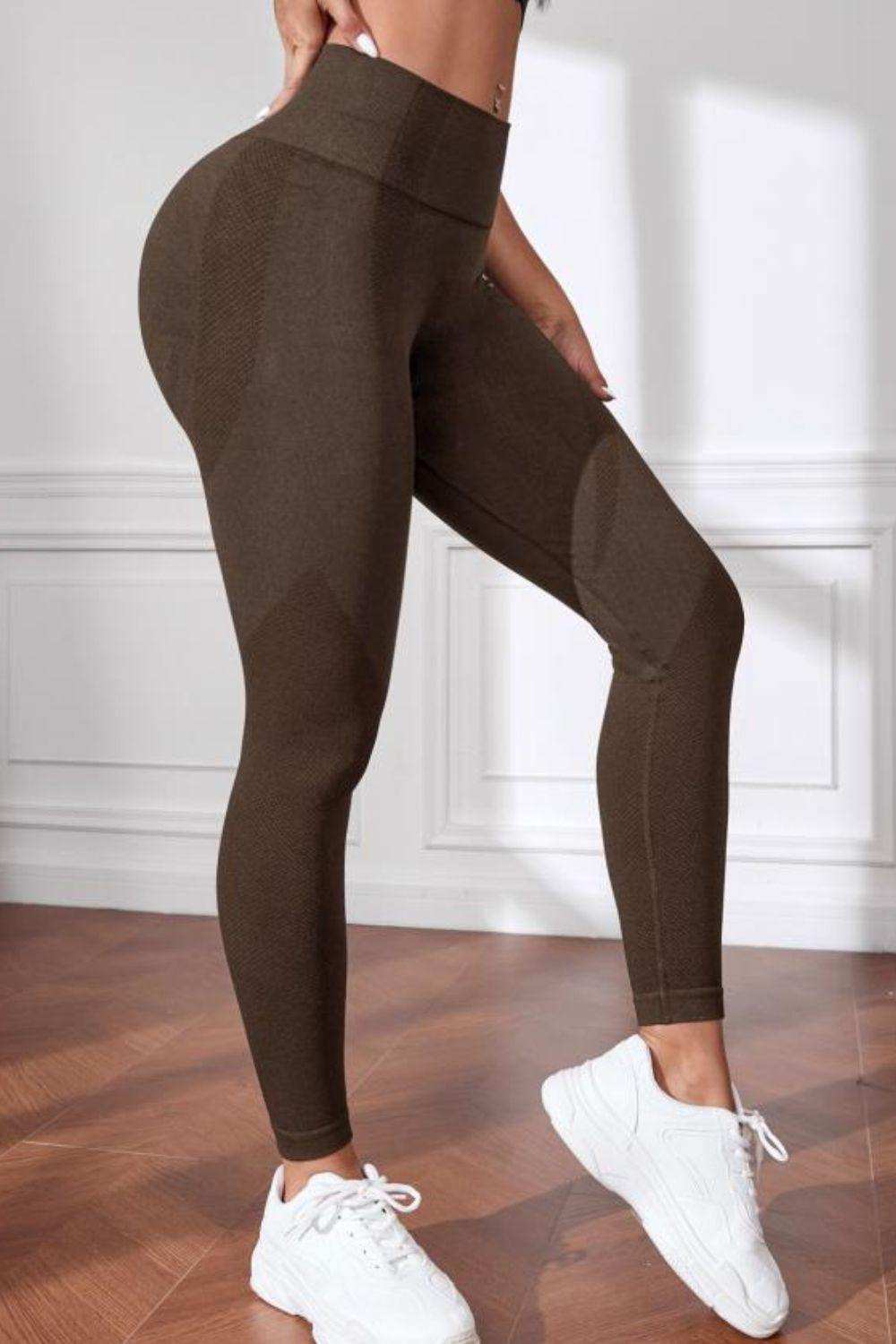 High Waistband Long Active Pants - Trendsi - Flyclothing LLC