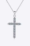 925 Sterling Silver Cross Moissanite Necklace - Trendsi - Flyclothing LLC
