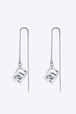 2 Carat Moissanite 925 Sterling Silver Threader Earrings - Trendsi - Flyclothing LLC