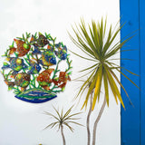 24-Inch Painted School of Fish Metal Wall Art - Croix des Bouquets - Croix des Bouquets - Flyclothing LLC