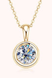 2 Carat Moissanite 925 Sterling Silver Necklace - Trendsi - Flyclothing LLC