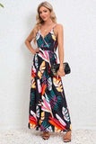 Printed Surplice Maxi Cami Dress - Trendsi - Flyclothing LLC