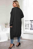 Plus Size Open Front Long Sleeve Cardigan - Trendsi - Flyclothing LLC