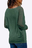 V-Neck Long Raglan Sleeve Top - Trendsi - Flyclothing LLC