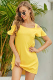 Cold-Shoulder Mini Dress - Trendsi - Flyclothing LLC