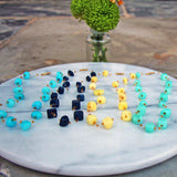 Floating Stone & Maasai Bead Necklace, Turquoise - Jedando - Flyclothing LLC