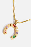 Inlaid Zircon Pendant Stainless Steel Necklace - Trendsi - Flyclothing LLC