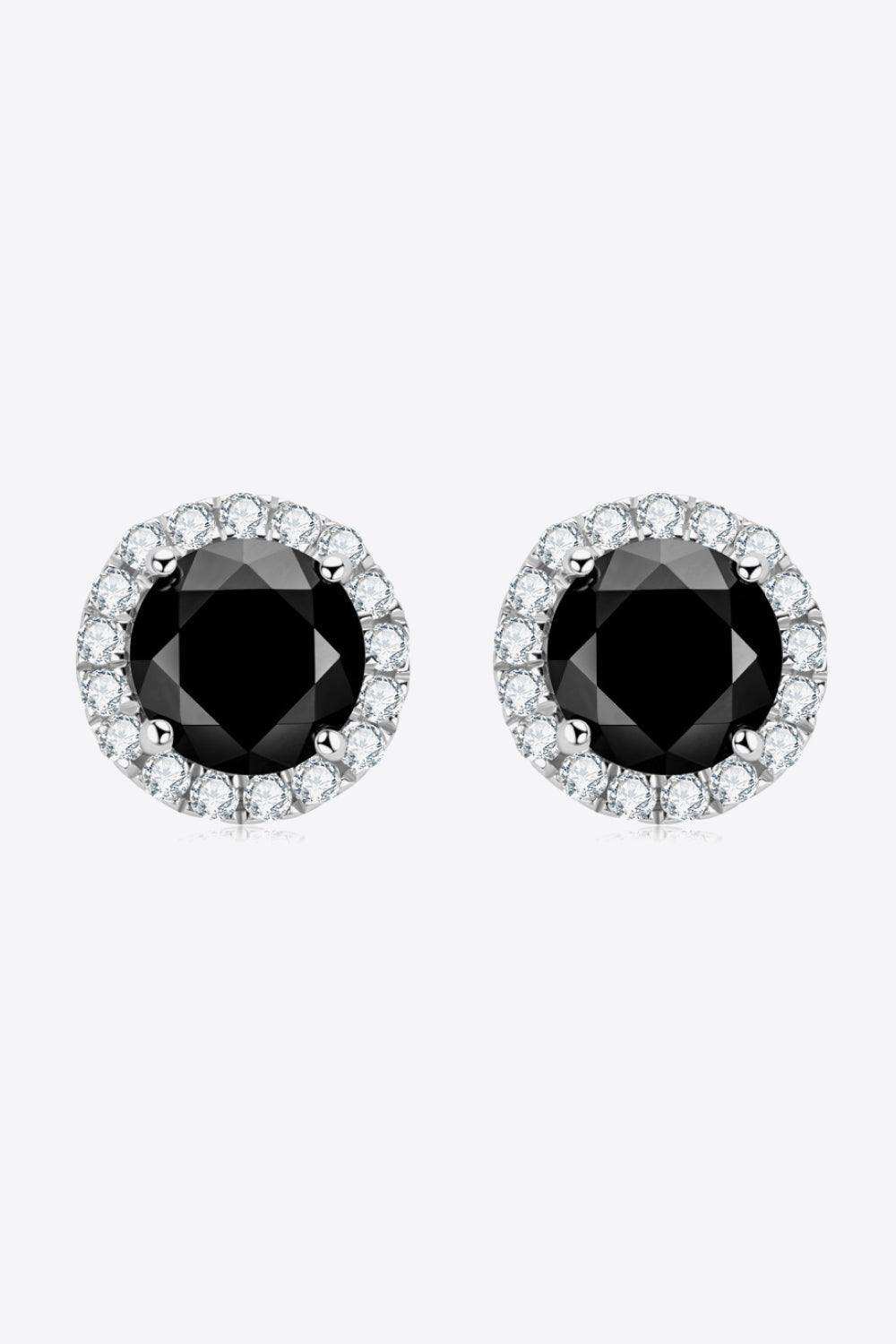Two-Tone 4-Prong Moissanite Stud Earrings - Trendsi - Flyclothing LLC