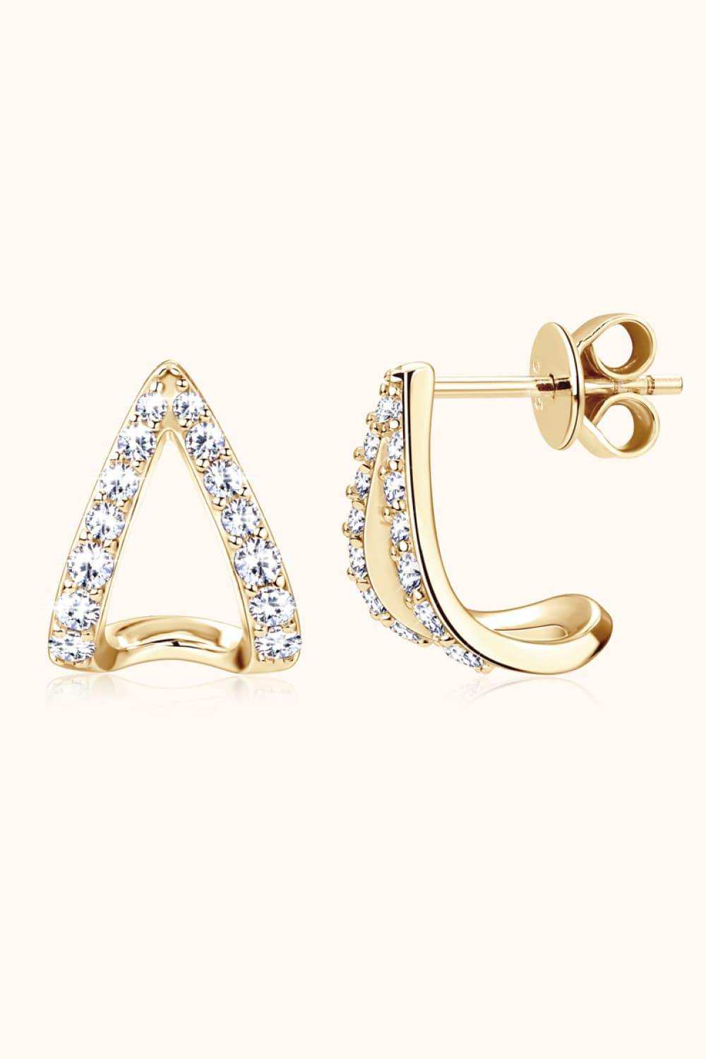 Moissanite Minimalist 925 Sterling Silver Earrings - Trendsi - Flyclothing LLC