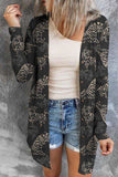 Tiger Print Button Up Long Sleeve Cardigan - Trendsi - Flyclothing LLC