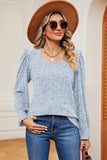 Square Neck Flounce Sleeve T-Shirt - Trendsi - Flyclothing LLC