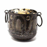Hammered Metal Container with Round Handles - Croix des Bouquets - Croix des Bouquets - Flyclothing LLC