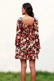 Floral Smocked Balloon Sleeve Tiered Dress - Trendsi - Flyclothing LLC