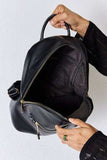 David Jones PU Leather Backpack - Trendsi - Flyclothing LLC