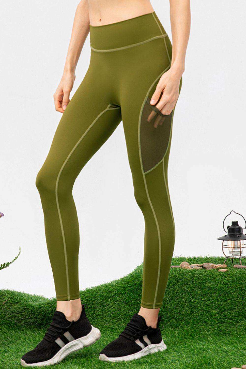 High Waist Slim Fit Long Sports Pants - Trendsi - Flyclothing LLC