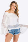 Swiss Dot Off-Shoulder Blouse - Trendsi - Flyclothing LLC