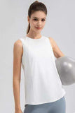 Round Neck Wide strap Active Tank - Trendsi - Flyclothing LLC