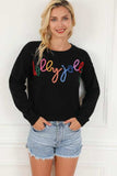 Round Neck Long Sleeve Sweater - Trendsi - Flyclothing LLC