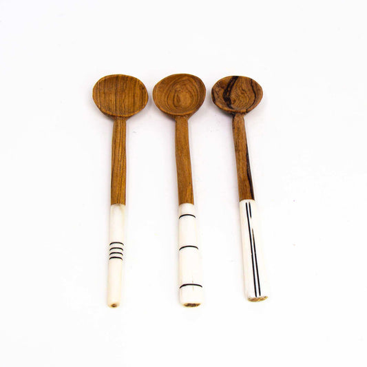 Simple Batik Olive Wood Spoon Set of 3 - Jedando - Flyclothing LLC