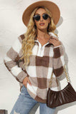 Plaid Half Zip Long Sleeve Sweatshirt - Trendsi - Flyclothing LLC