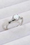 925 Sterling Silver Heart Opal Ring - Trendsi - Flyclothing LLC