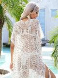 Multicolored Openwork Tassel Slit Cover-Up - Trendsi - Flyclothing LLC