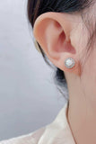 Opal 4-Prong Round Stud Earrings - Trendsi - Flyclothing LLC