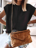Cap Sleeve Sweater Vest - Trendsi - Flyclothing LLC