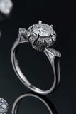 1 Carat Moissanite 925 Sterling Silver Ring - Trendsi - Flyclothing LLC