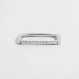 925 Sterling Silver Zircon Square Ring - Trendsi - Flyclothing LLC