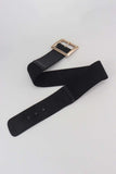 Rectangle Buckle Elastic Wide Belt - Trendsi - Flyclothing LLC
