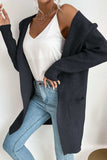 Ribbed Open Front Hooded Cardigan with Pockets - Trendsi - Flyclothing LLC