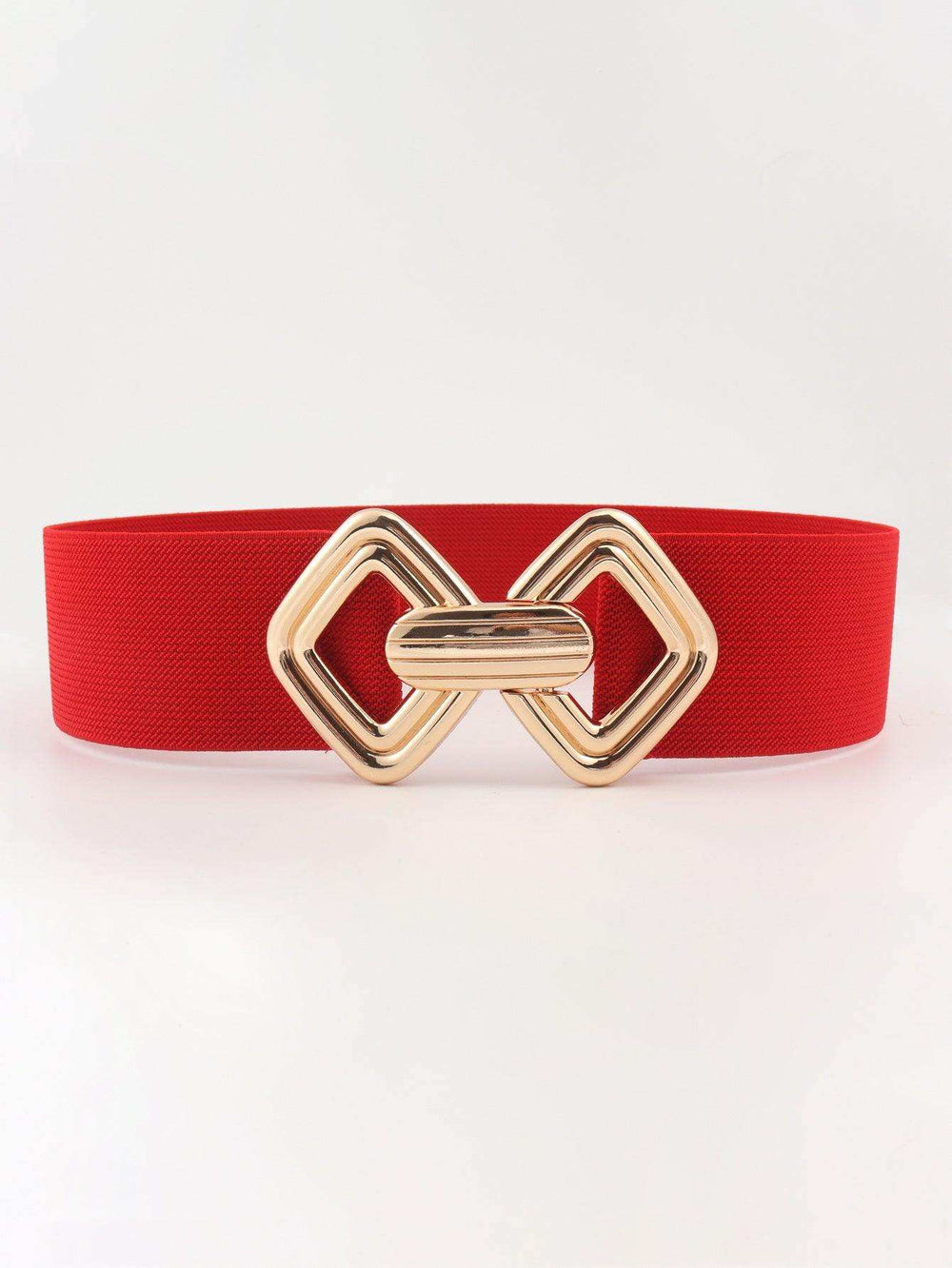 Geometric Buckle Elastic Wide Belt - Trendsi - Flyclothing LLC