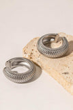 Scale Stainless Steel Cuff Earrings - Trendsi - Flyclothing LLC