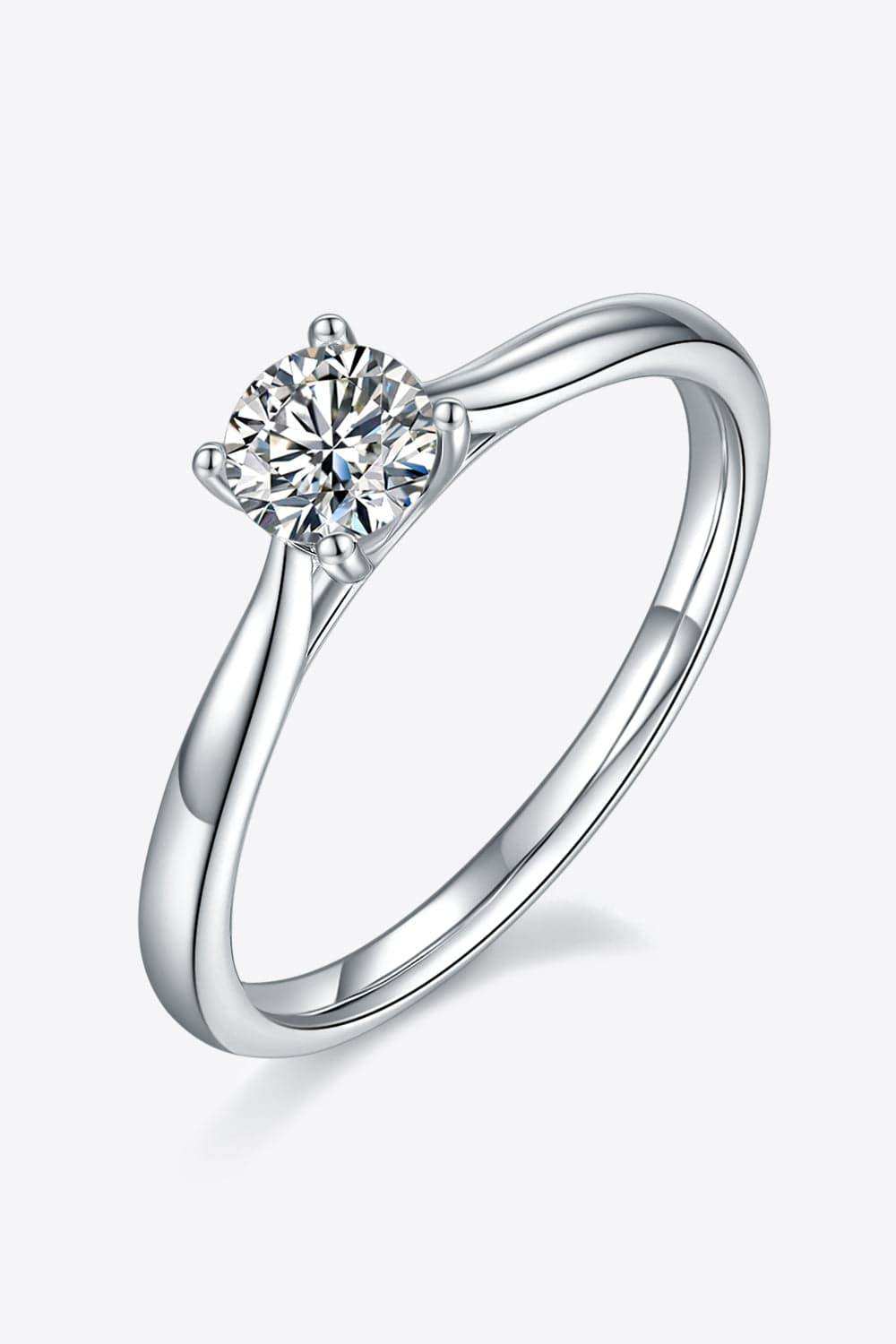 Moissanite 925 Sterling Silver Solitaire Ring - Trendsi - Flyclothing LLC