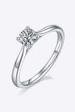 Moissanite 925 Sterling Silver Solitaire Ring - Trendsi - Flyclothing LLC