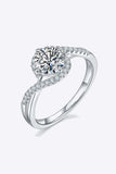 1 Carat Moissanite Crisscross Ring - Trendsi - Flyclothing LLC