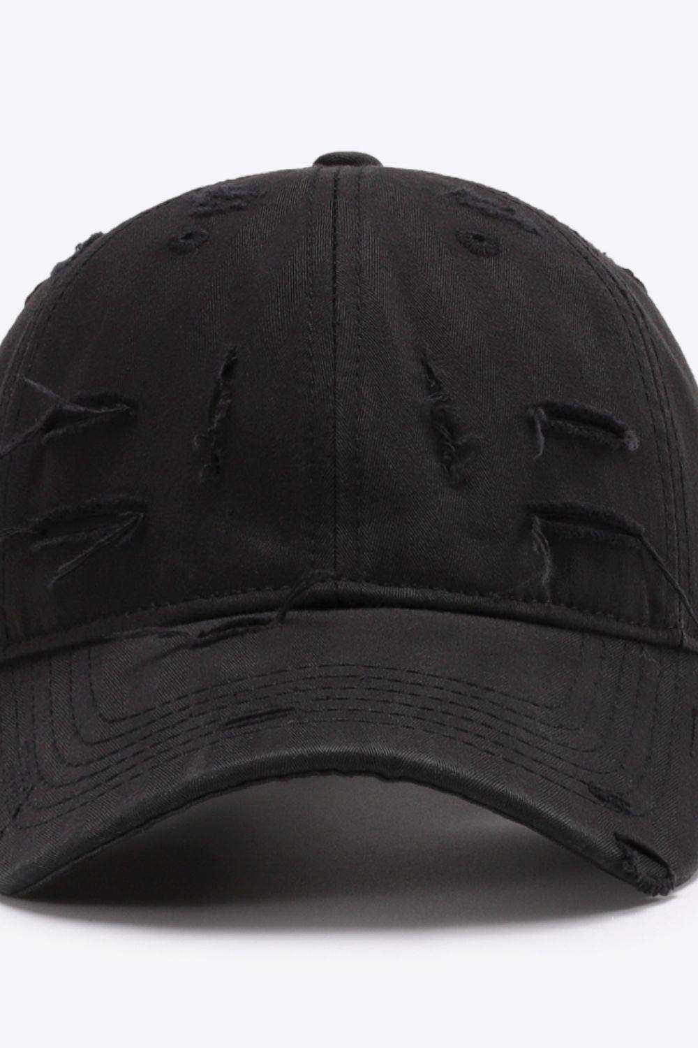 Distressed Adjustable Baseball Cap - Trendsi - Flyclothing LLC
