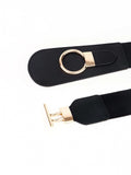 PU Elastic Wide Belt with Alloy Buckle - Trendsi - Flyclothing LLC