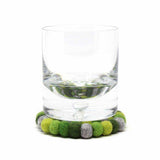 Hand Crafted Felt Ball Coasters from Nepal: 4-pack, Chakra Greens - Global Groove (T) - Global Groove - Flyclothing LLC