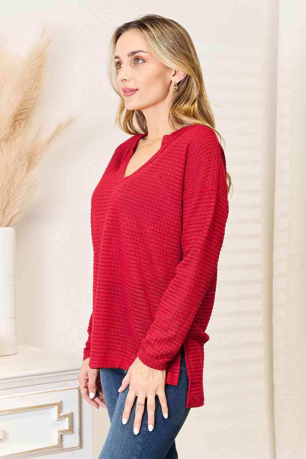 Culture Code Full Size Wide Notch Relax Top - Trendsi - Flyclothing LLC